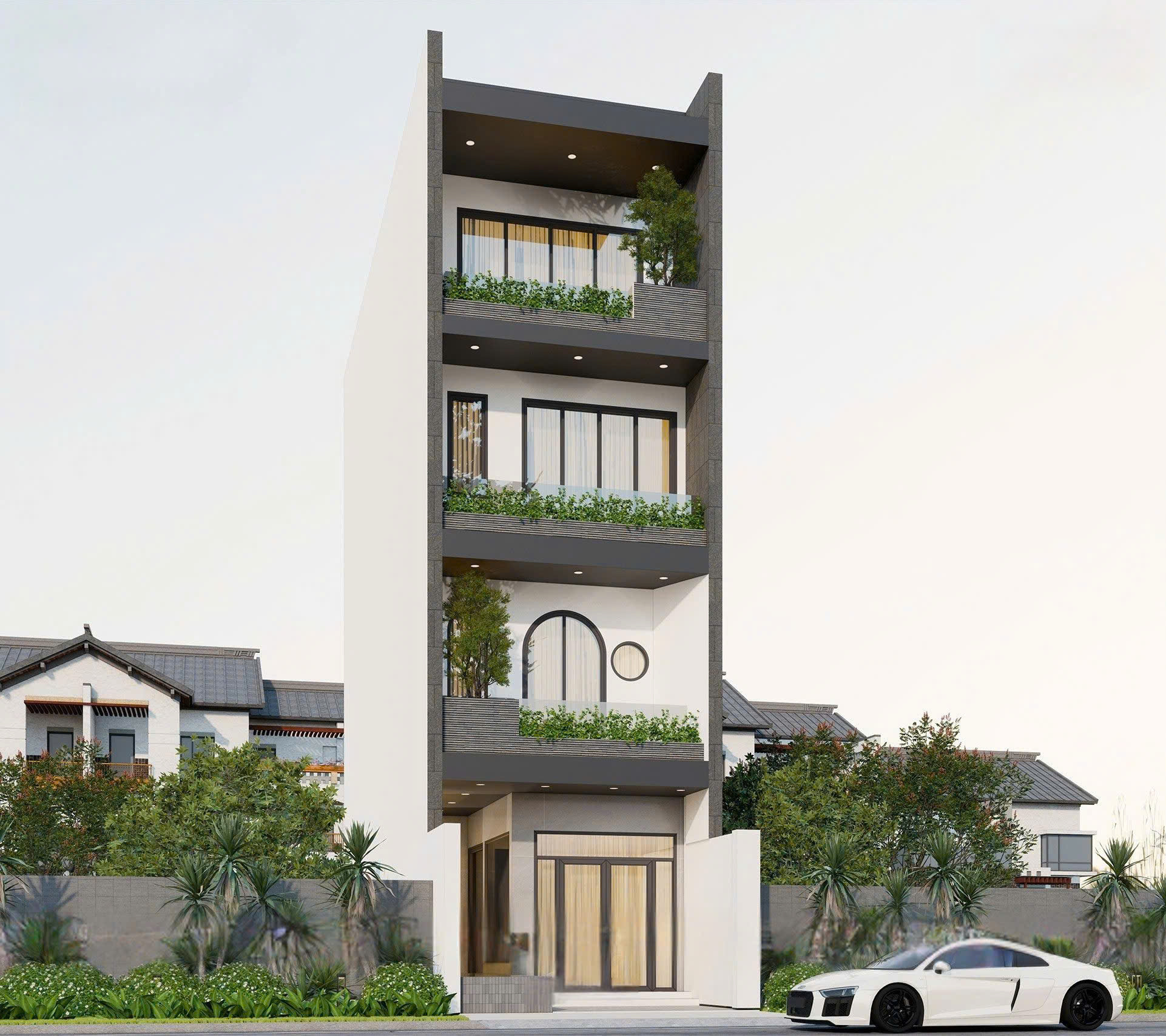 mẫu nhà phố đẹp tại Long Thành