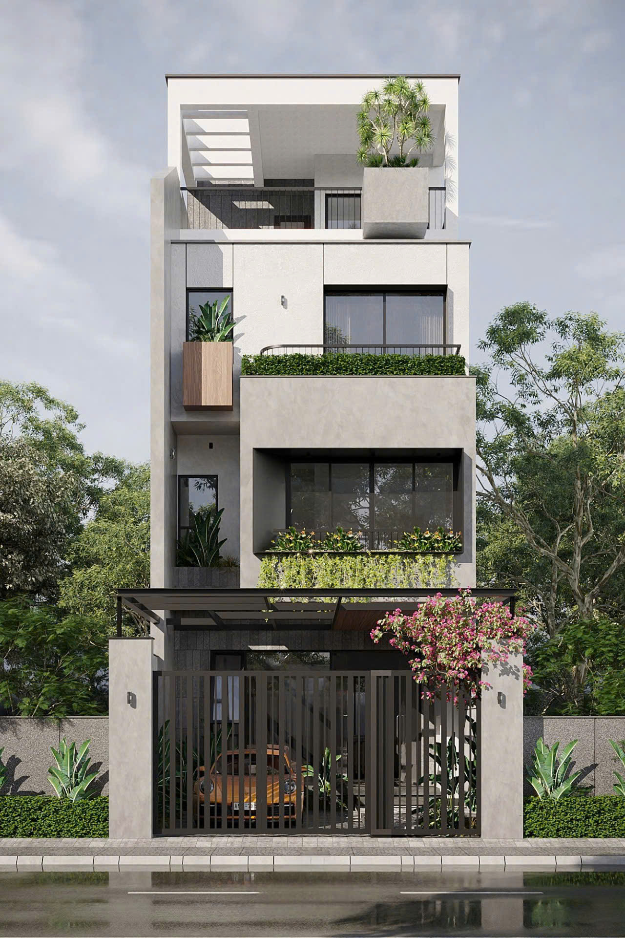 mẫu nhà phố đẹp tại Long Thành