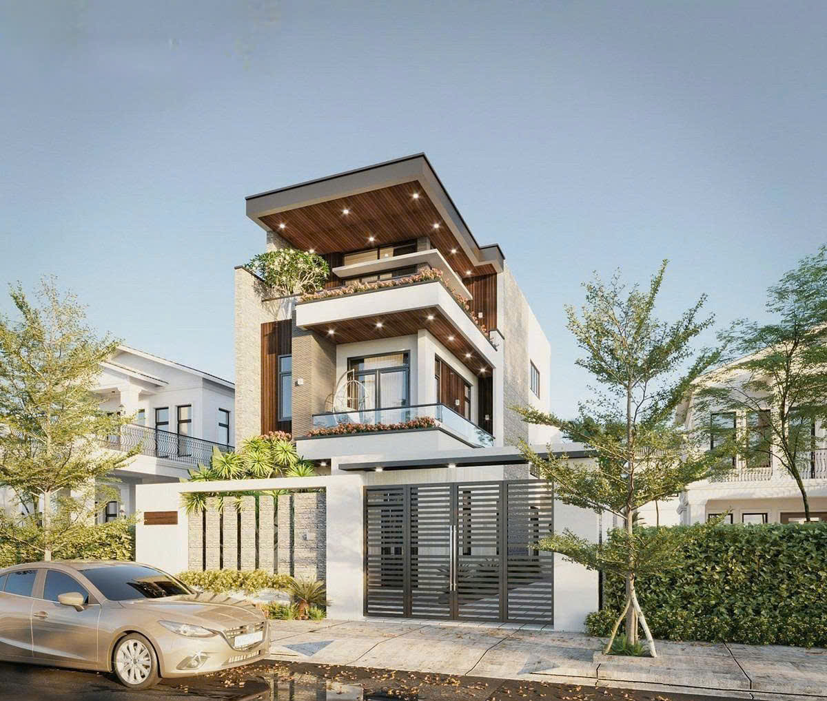 mẫu nhà phố đẹp tại Long Thành