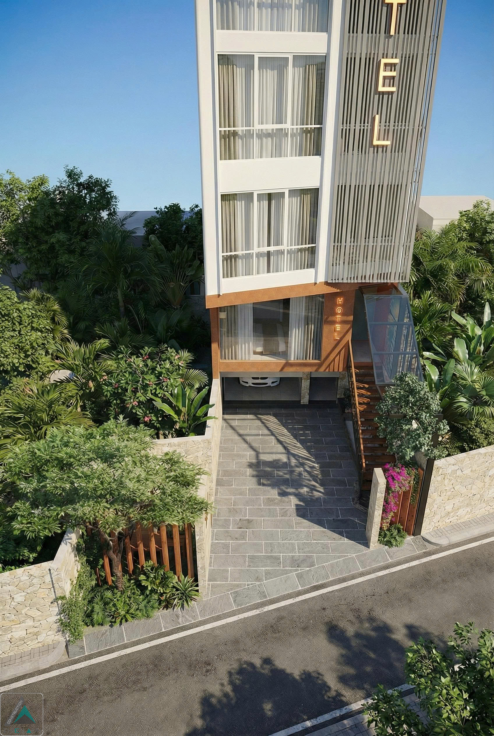 THIẾT KẾ KHÁCH SẠN MINI 7 TẦNG TẠI PHƯỚC HẢI - BRVT (TP. HCM)