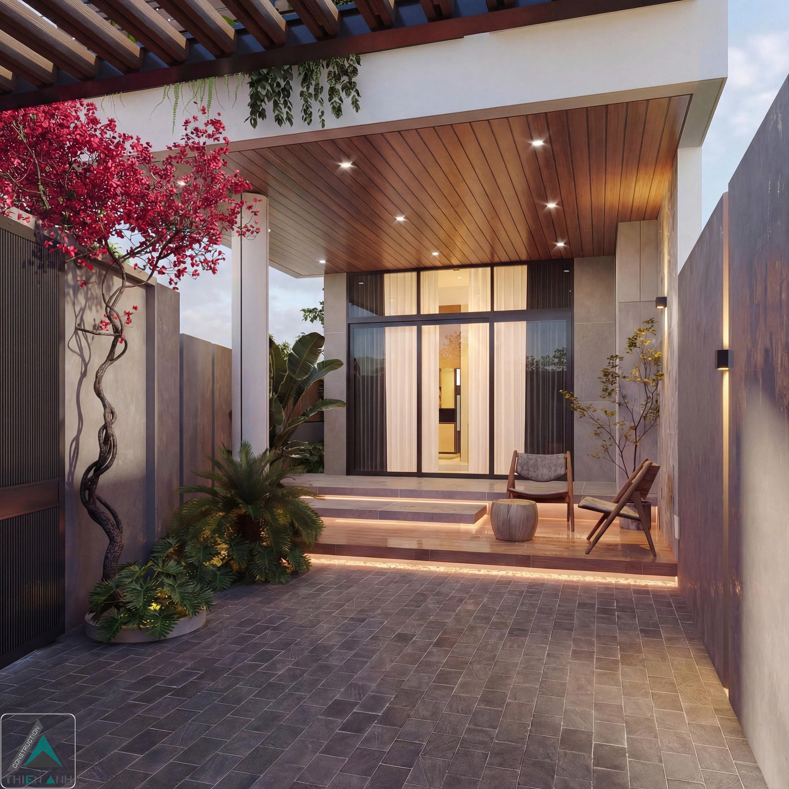 Thiết kế Nhà Phố 3 Tầng Hiện Đại 2 Mặt Tiền tại Bà Rịa Vũng Tàu