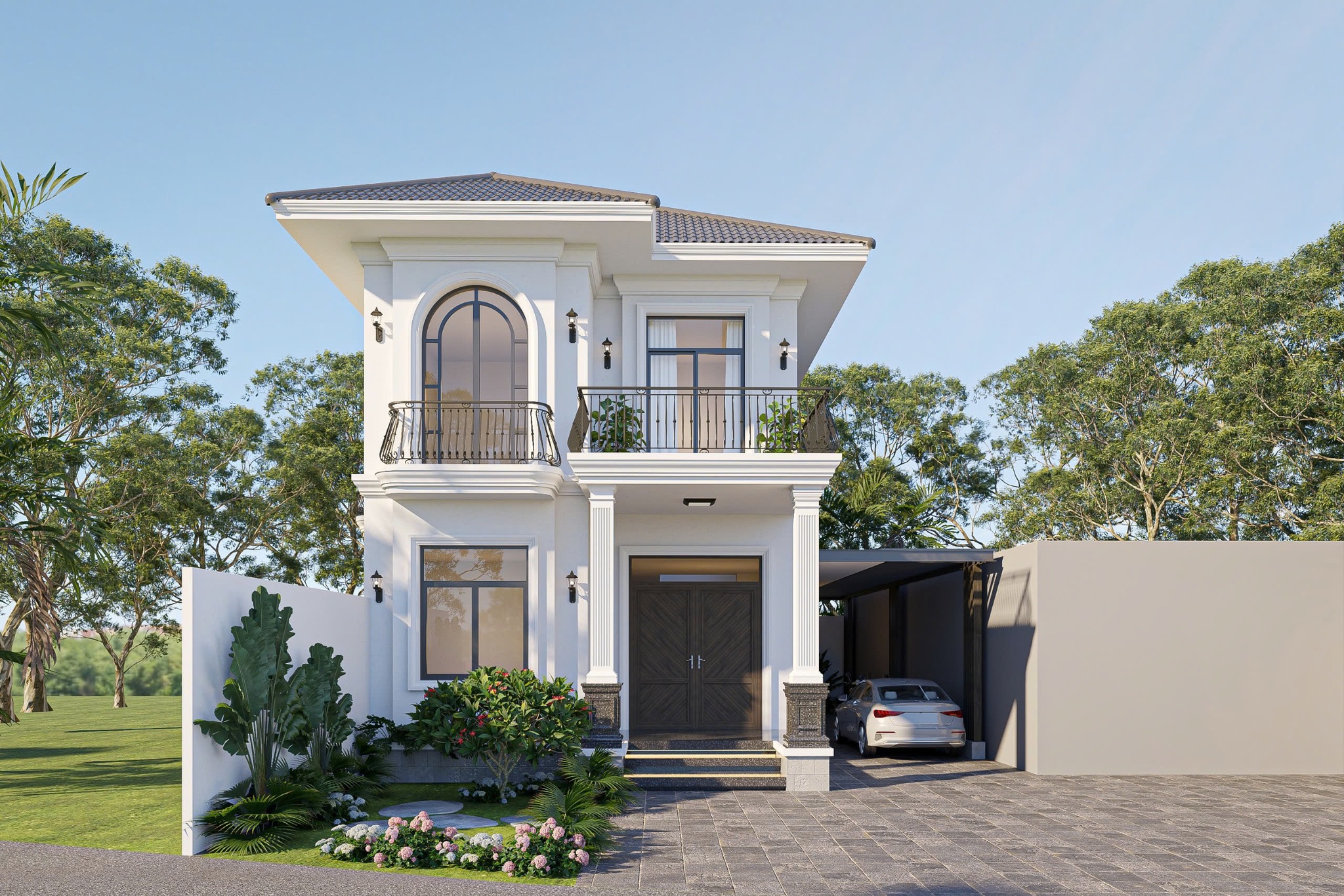 xây nhà đẹp tại xã châu pha